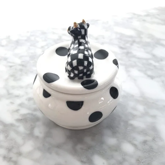 Mackenzie Childs cow creamery sugar bowl - Picture 6 of 8